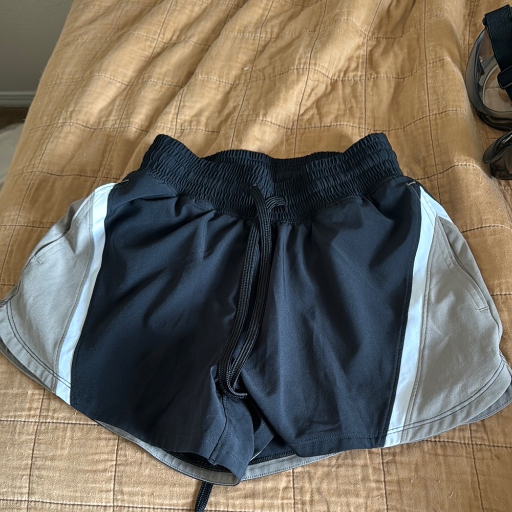 Women's Black and Gray Shorts